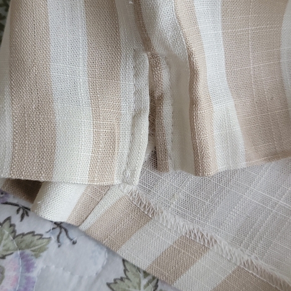 Willow Johnny Striped High Tie-Waist Linen Shorts - Picture 14 of 16